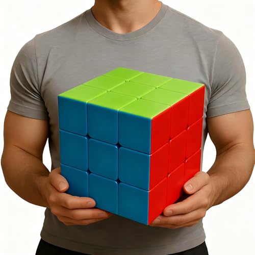Giant Stickerless 3x3 Magic Cube Puzzle, 7.08" x 7.08"