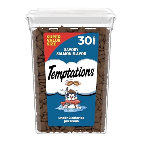Temptations Classic Crunchy & Soft Cat Treats Savory Salmon 30-oz