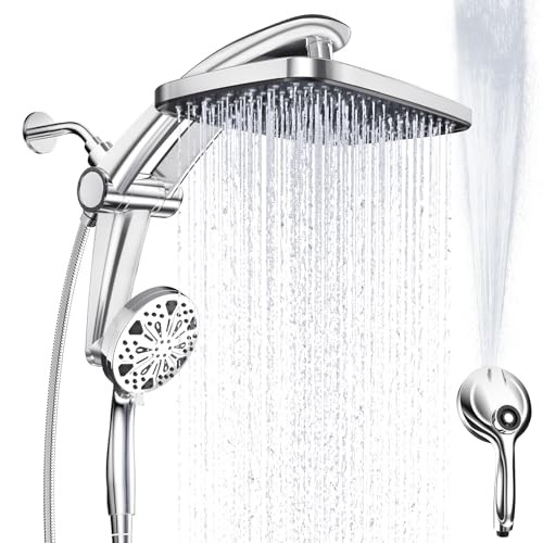 Rain Shower Head with 5 Spray Settings