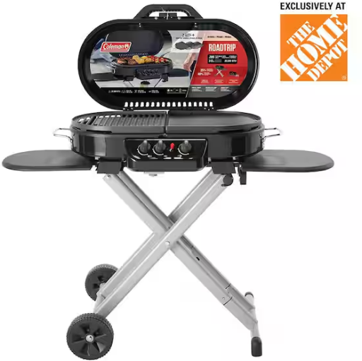 Coleman RoadTrip 285 Standup Portable Propane Gas Grill with Grill Plus Griddle Bundle Deal