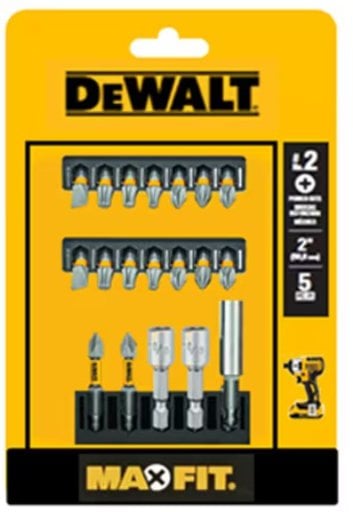DeWalt Maxfit 1 in. Carbon Steel Driving Bit Set (19-Pieces)