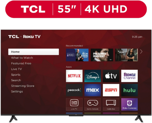 TCL 55" 4K UHD Roku Smart TV