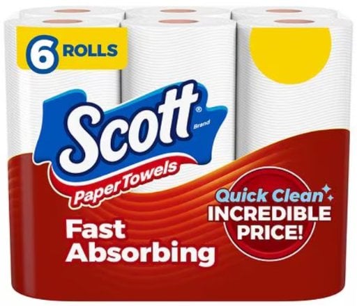 Scott Choose-A-Sheet Paper Towels 6-Count 2-Pack Deal