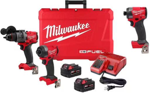 Milwaukee M18 FUEL 18V Hammer Drill & Impact Driver Combo Kit (3-Tool) with 2 Batteries