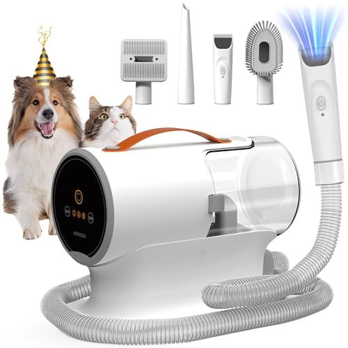 AIRROBO Dog Grooming Vacuum Kit, White