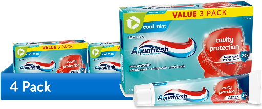 Aquafresh Cavity Protection Fluoride Toothpaste 12-Pack