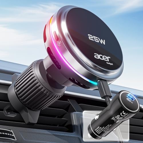 Acer Gadget 25W MagSafe Car Mount Charger with Cooling Fan & Backlight Deal
