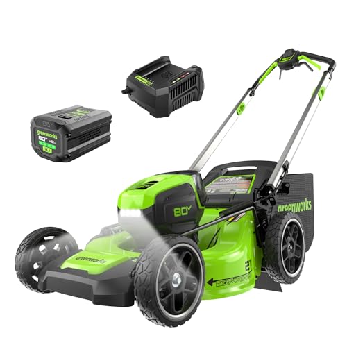 Greenworks 80V 21" Self-Propelled Brushless Electric Lawn Mower w/ 4.0Ah Battery & Charger Deal