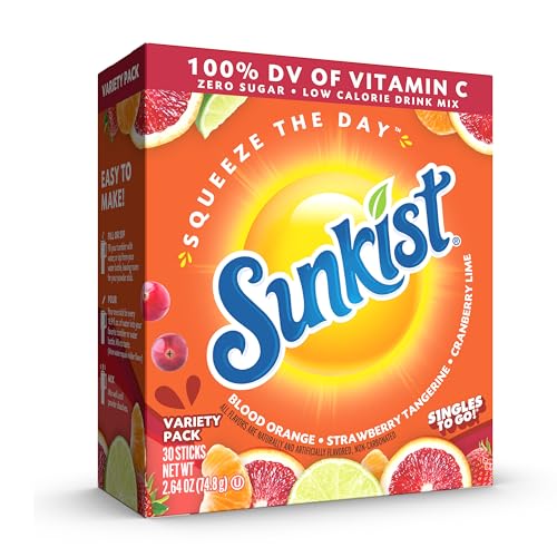 Sunkist Soda Variety Pack Vitamin C 30 Packets Deal