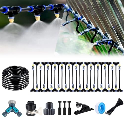 98FT Drip Irrigation Kit with 25 Sprayers & Brass Misting Nozzles Deal