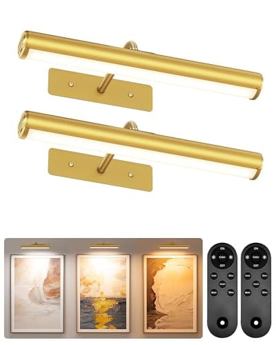 EZVALO 13" Gold Rechargeable Picture Lights 2-Pack