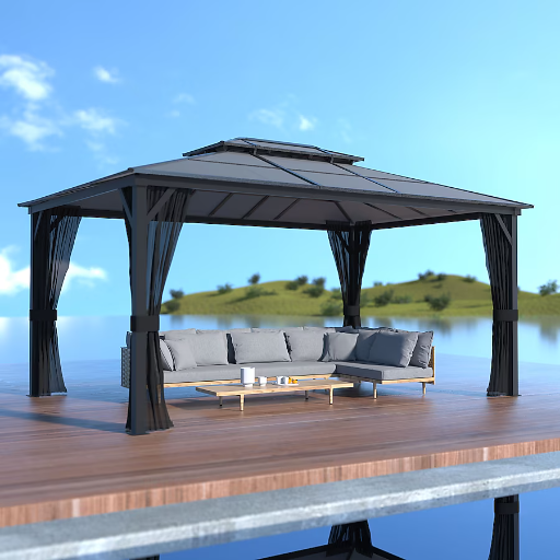 VEIKOUS 16-ft x 12-ft Hardtop Roof Aluminum Gazebo Deal