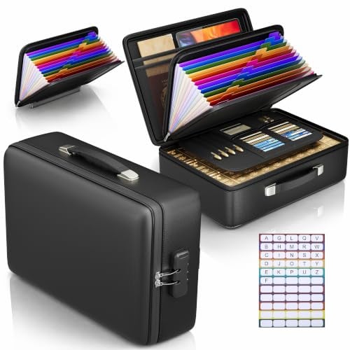Fireproof Document Box Hard Briefcase Safe