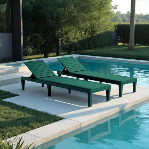 Latitude Run Adjustable Waterproof Outdoor Polyresin Chaise Lounge Chairs (2-Pack) Deal