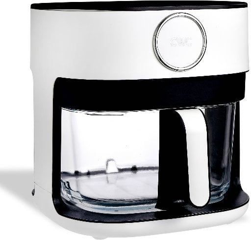 Cook With Color 5.5-Quart Glass Air Fryer (8 Presets, White)