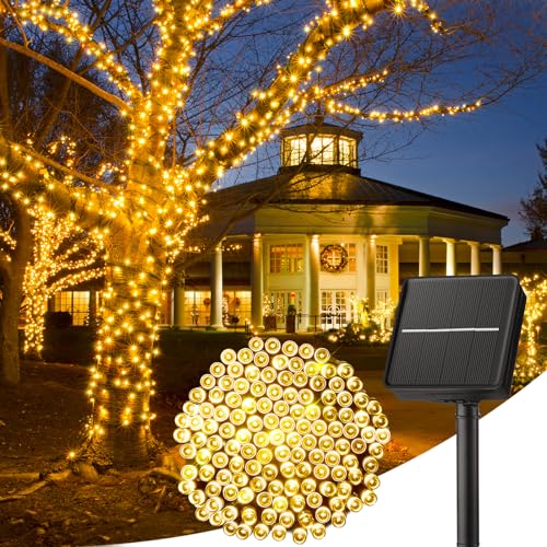 40FT Solar String Lights Outdoor Waterproof Warm White Deal