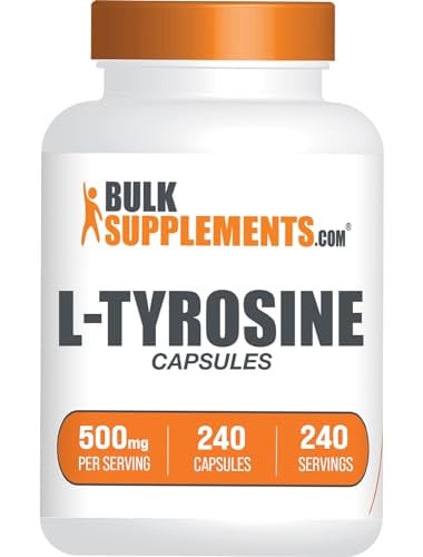 (Prime Deal) BulkSupplements.com L-Tyrosine 500mg Capsules 240 Count Deal