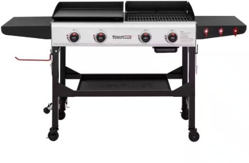 Royal Gourmet 4-Burner 48,000 BTU Portable Flat Top Gas Grill and Griddle Combo