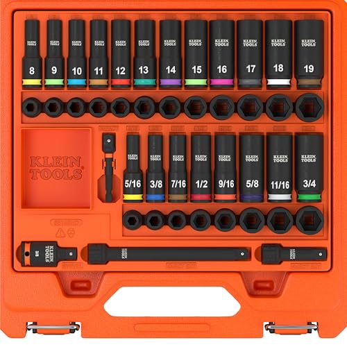 KNECT 44-Pc 3/8" Deep & Shallow Impact Socket Set (SAE & Metric) Deal