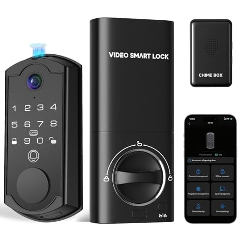 Smart Door Lock with Camera & Fingerprint Keypad Deadbolt Deal