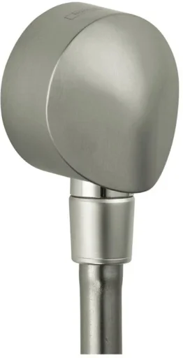 Hansgrohe Wall Outlet with Dual Check Valve Handheld Shower 1/2-Inch Thread Connection Round Brushed Nickel Deal