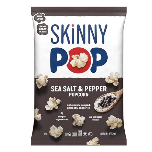 SkinnyPop Sea Salt & Pepper Popcorn 4.4oz Bag