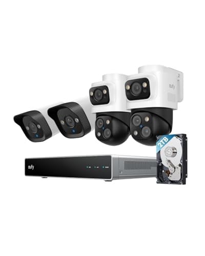 eufy 4-Pack PoE NVR Security Camera System S4 24/7 Recording (2 Bullet-PTZ Cams, 2 Bullet Cams) Deal