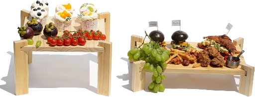 Wood Charcuterie Boards 2PCs Buffet Risers