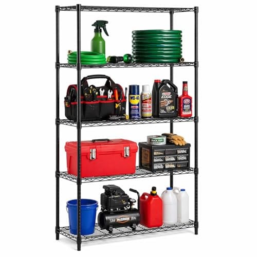Honey-Can-Do 5-Tier Heavy-Duty Adjustable Shelves 14" W x 36" L x 72" H Deal