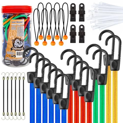 Cartman 32 Piece Bungee Cords Assortment Jar Deal
