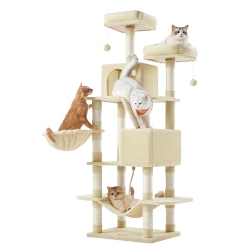 Feandrea Cat Tree, 66.1-Inch Large Cat Tower Deal