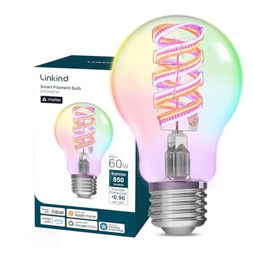 Linkind Matter A19 Smart LED Edison Light Bulb