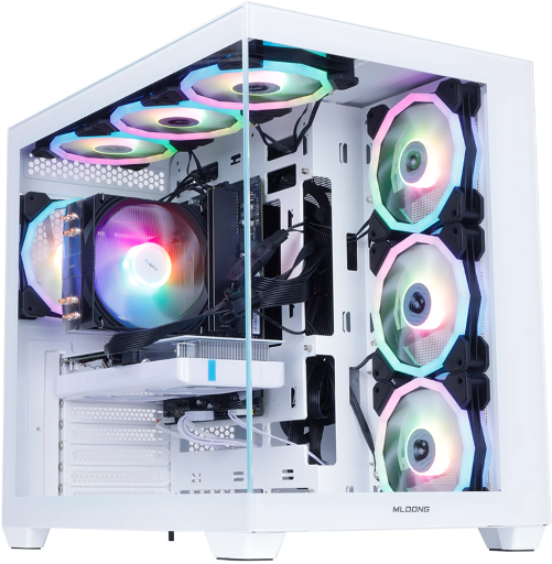 Mloong Gaming PC Desktops AMD Ryzen5 5500, Radeon RX 6600 8GB, 1TB SSD, 16GB RAM