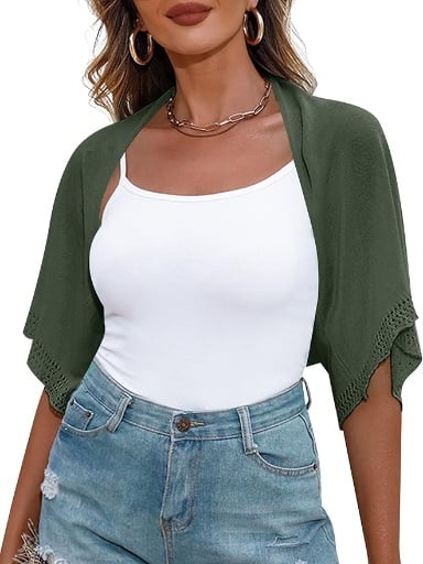 Women's Short Sleeve Bolero Shrug Deal