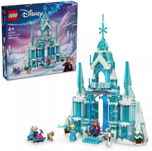LEGO Disney Frozen Elsa's Ice Palace Buildable Princess Toy 43244, 630 Pcs.