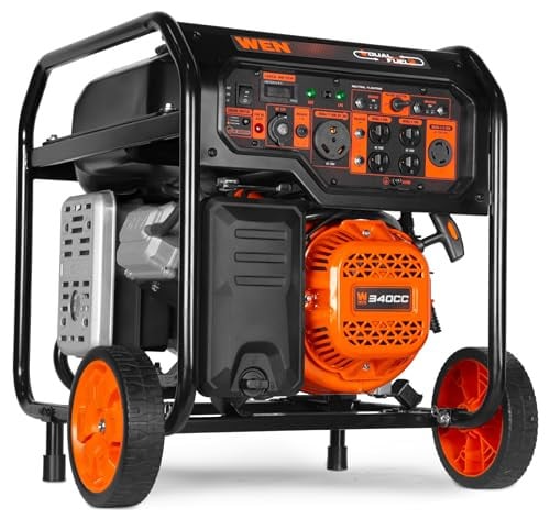 WEN 8000-Watt Dual Fuel Portable Generator w/ Electric Start, CO Watchdog & 340cc Engine