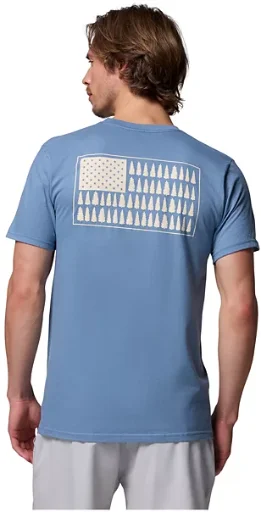 Columbia Men's Tree Flag Graphic T-Shirt (Steel)