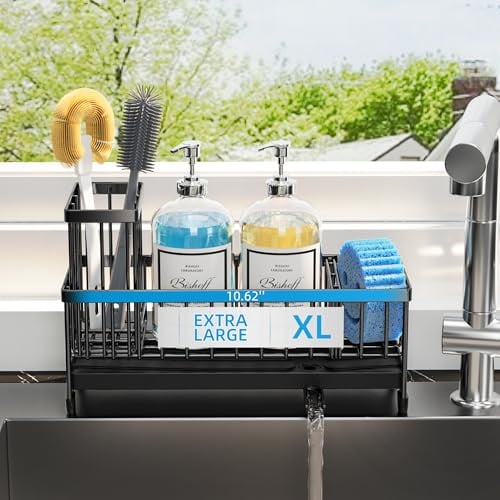 Moforoco Extra Large Sponge Holder for Kitchen Sink Organizer Caddy