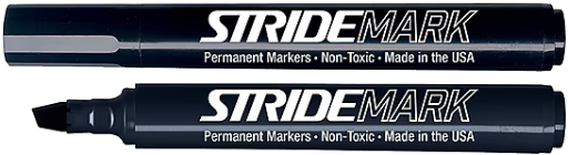 Stride StrideMark Tank Permanent Marker 12-Pack (Chisel Tip, Black)