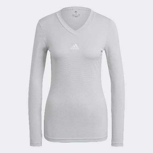 adidas Women's Team Base Long Sleeve Tee (Team Light Grey)