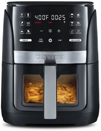 Gourmia 6qt Digital Window Air Fryer with 12 Presets