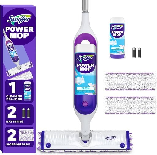 Swiffer PowerMop Multi-Surface Mop Kit with 2 Mopping Pad Refills Deal