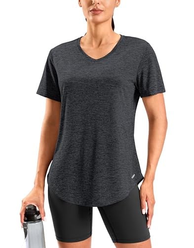 Viodia Women's UPF 50+ Quick-Dry V-Neck Workout T-Shirt