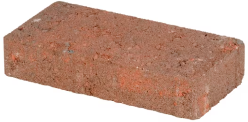 LOWES 8-in L x 4-in W x 2-in H Rectangle Red/Charcoal Concrete Paver Deal