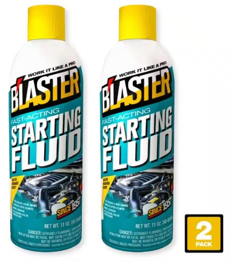 Blaster 11 oz. Fast-Acting Engine Starting Fluid Spray (Pack of 2)