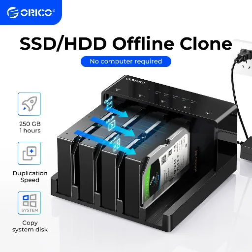 ORICO 5 Bay USB 3.0 SATA Hard Drive Enclosure Offline Clone