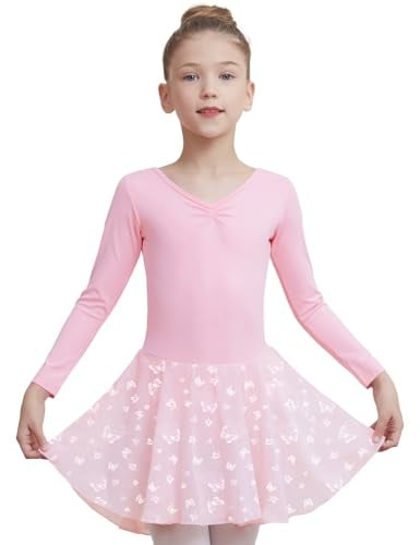 DIPUG Girls' Long Sleeve Shiny Ballet Leotard Deal