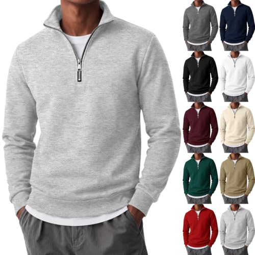 Mens Fleece Quarter Zip Pullover Sweatshirts Deal