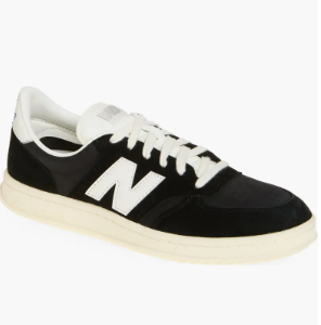 New Balance Men's T500 Tennis Sneaker (Black/Sea Salt)