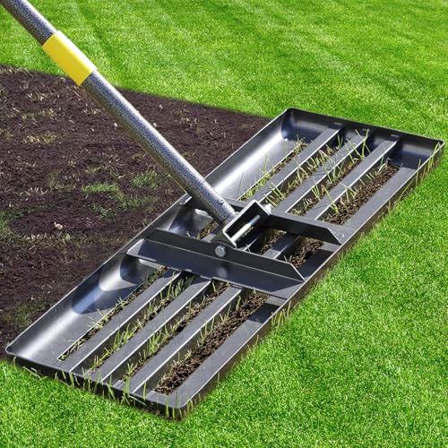 Heavy Duty Stainless Steel Lawn Leveling Rake 30"x10"